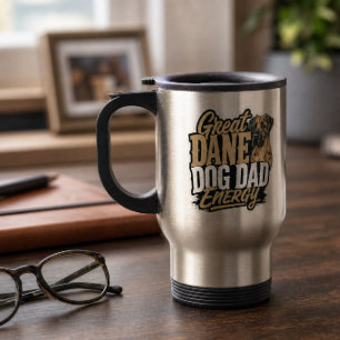 Great Dane Dog Dad Energy Travel Mug