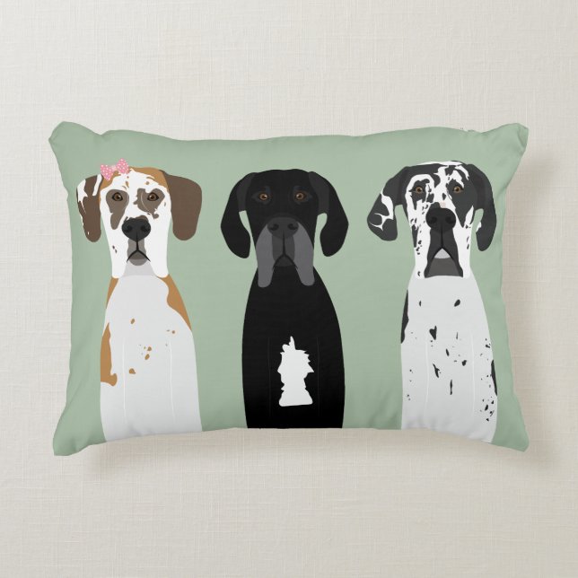 Great Dane Dog Decorative Cushion (Front)