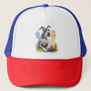 Great Dane Dog Easter Egg, Happy Easter Great Dane Trucker Hat