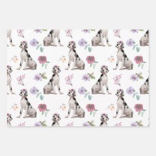 Great Dane Dog Fan, Men Women & Kids, Dog Lover Wrapping Paper Sheet