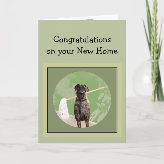 Great Dane Dog Humour Congratulations New Home Card (Front)