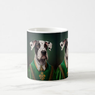 Great Dane Dog in St. Patrick's Day Dress Coffee Mug