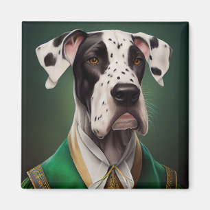Great Dane Dog in St. Patrick's Day Dress Magnet