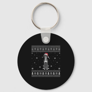 Great Dane Dog Lovers Men Women Santa Ugly Xmas Sw Key Ring