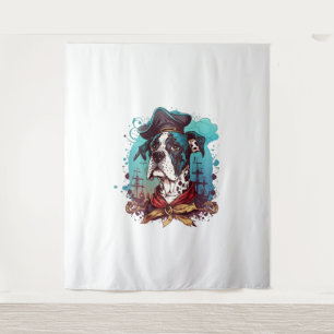 Great Dane Dog Pirate Tapestry