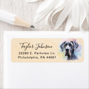 Great Dane Dog Return Address Label