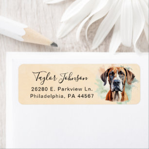 Great Dane Dog Return Address Label