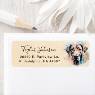 Great Dane Dog Return Address Label