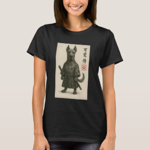 Great Dane Dog Samurai Ink Art Sumi-e Style Novelt T-Shirt