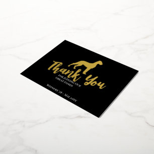Great Dane Dog Show Judge Thank You Foil Holiday Postcard