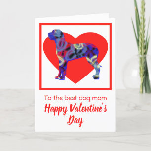 Great Dane Dog Valentine’s Day Red Heart Card