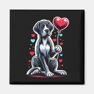 Great Dane Dog Valentine's Day Dog Owner Valentine Magnet