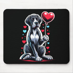 Great Dane Dog Valentine's Day Dog Owner Valentine Mouse Mat