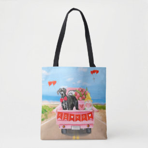 Great Dane Dog Valentine's Day Truck Tote Bag