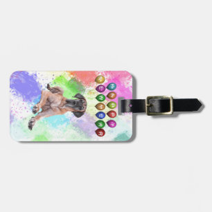 Great Dane Dog Wishing Happy New Year Luggage Tag
