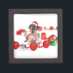 Great Dane Dog with Christmas Ornaments Gifts Gift Box<br><div class="desc">A cute Great Dane Dog sitting with Christmas Ornaments and gift boxes. A perfect gift for someone on this Christmas!</div>