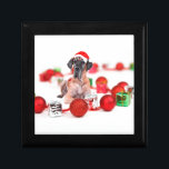 Great Dane Dog with Christmas Ornaments Gifts Gift Box<br><div class="desc">A cute Great Dane Dog sitting with Christmas Ornaments and gift boxes. A perfect gift for someone on this Christmas!</div>