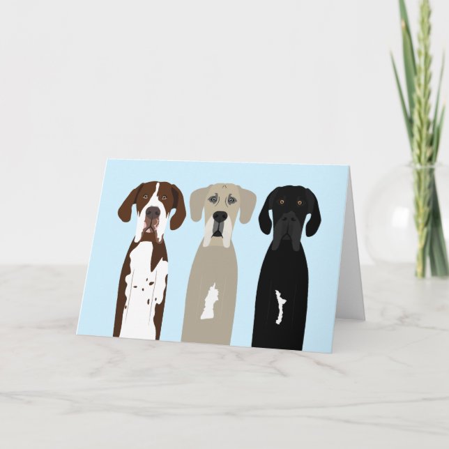 Great Dane Dogs Card (Front)