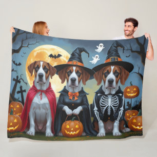 Great Dane Dogs Pumpkin Halloween Funny Fleece Blanket