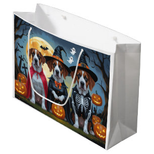 Great Dane Dogs Pumpkin Halloween Funny Large Gift Bag