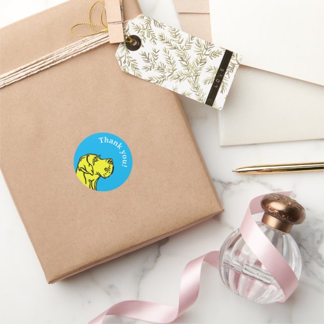 Great Dane drawing Square Sticker (Gifting)