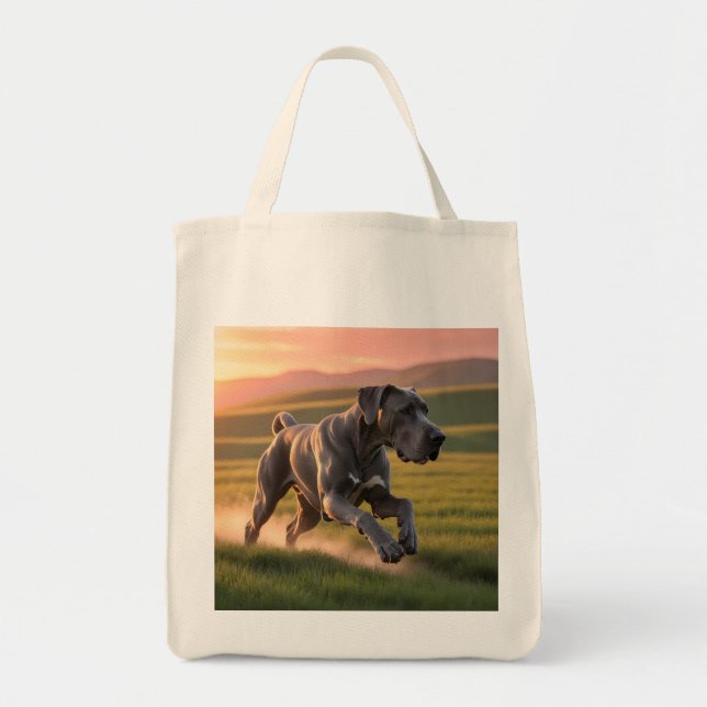 Great Dane Elegant Grocery Tote Bag (Front)