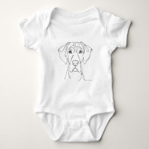 Great Dane Face Baby Bodysuit