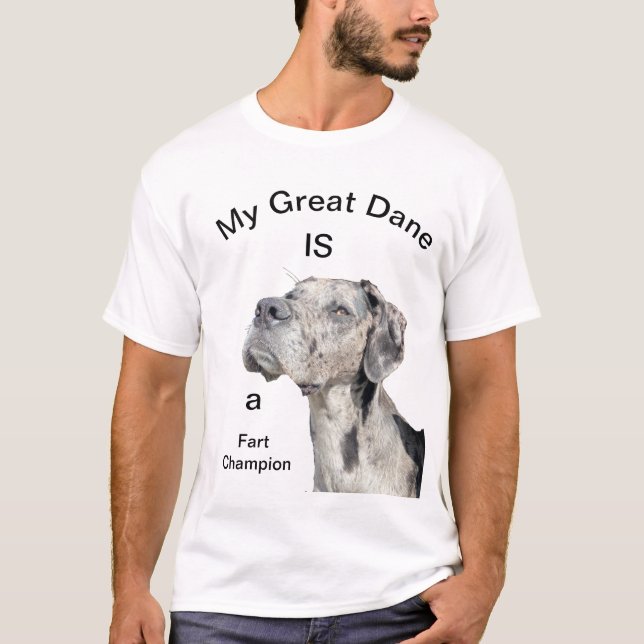Great Dane Fart Funny T-Shirt (Front)