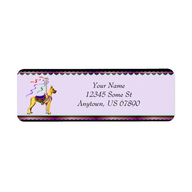 Great Dane Fawn Carousel Labels (Front)