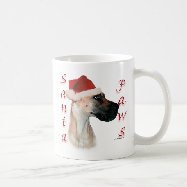Great Dane (fawn) Santa Paws Coffee Mug (Right)