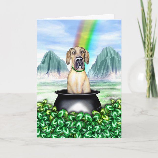 Great Dane Fawn UC Pot O Gold Card (Front)