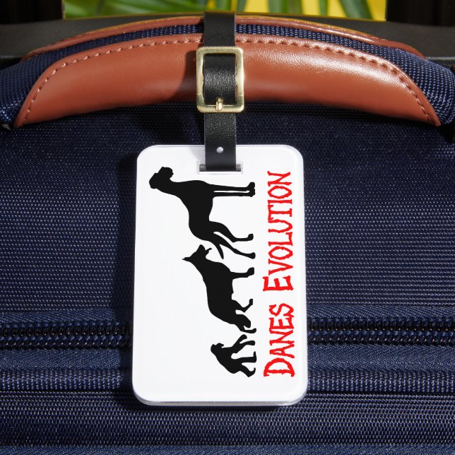 Great Dane Fun Gifts Luggage Tag (Front Insitu 2)