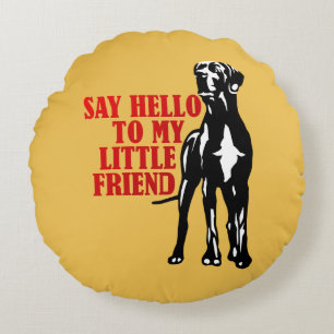 Great Dane Fun Gifts Round Cushion