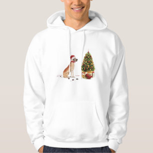 Great Dane Funny Christmas Dog with Tree Hoodie