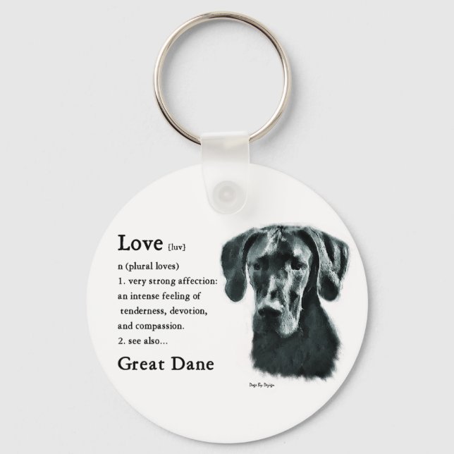 Great Dane Gifts Key Ring (Front)