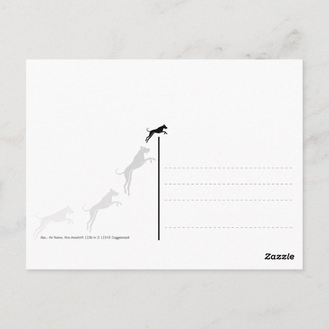 Great Dane Graphics Postcard (Back)