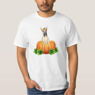 Great Dane Halloween Fawn Dane-O-Lantern T-Shirt