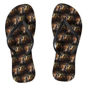 Great Dane Halloween Scary Flip Flops