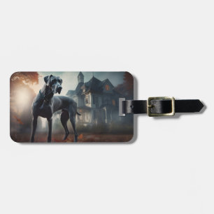 Great Dane Halloween Scary Luggage Tag