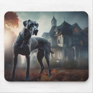 Great Dane Halloween Scary Mouse Mat