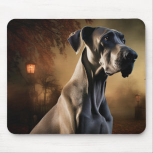 Great Dane Halloween Scary Mouse Mat