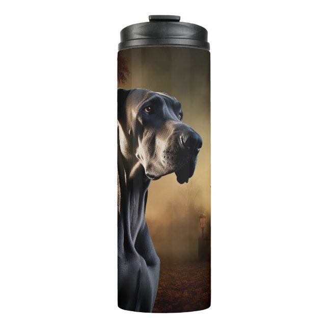 Great Dane Halloween Scary Thermal Tumbler (Front)