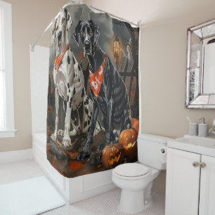 Great Dane Halloween Spooky Shower Curtain