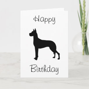 Great Dane Happy Birthday Card