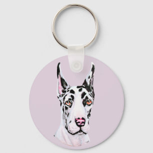 Great Dane Harle Cropped Pup Key Ring