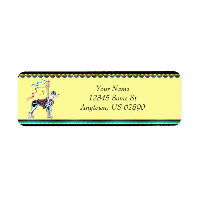 Great Dane Harlequin Carousel UC Labels (Front)