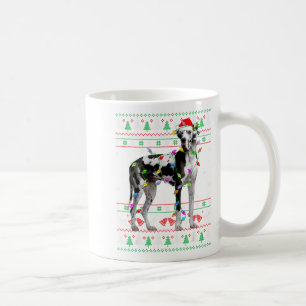 Great Dane Harlequin Dog Christmas Ugly Sweater Li Coffee Mug