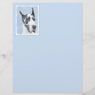 Great Dane (Harlequin) Painting - Original Dog Art