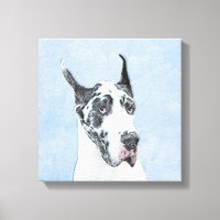 Great Dane (Harlequin) Painting - Original Dog Art