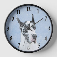 Great Dane (Harlequin) Painting - Original Dog Art
